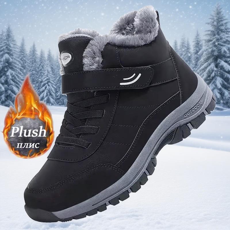 Snow Boots for Women Casual Winter Shoes Fashion Platform Non-slip Warm Fur Ankle Boots Plush 2025 New Outdoor Warm Hiking Boots
