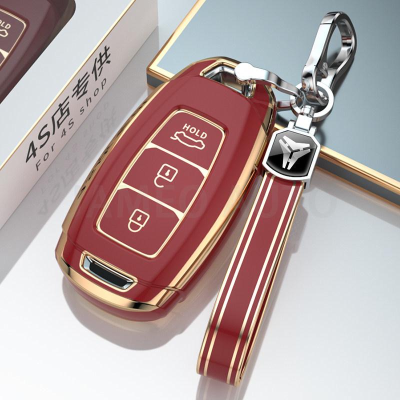 3 Buttons Tpu Car Key Case For Hyundai Palisade Grandeur Azera Elantra Gt Kona Tpu Remote Key Fob Protector Cover Accessories