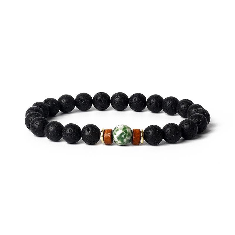 Lava Onyx Dzi Tibetan Buddha Bracelets Men Volcanic Stone Chakra Beads Diffuser Bracelet Women Vintage Meditation Amulet Jewelry