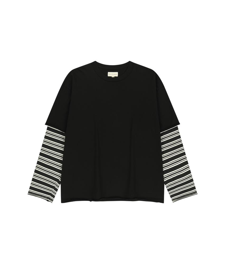 ENDOOR Layered Stripe Long Sleeve (Black)