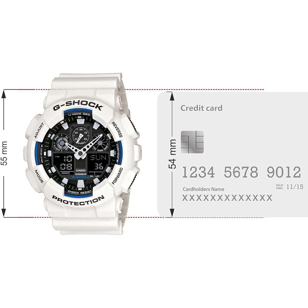 Casio G-Shock GA-100B-7ADR Men's Analog-Digital Watch White Standard Model