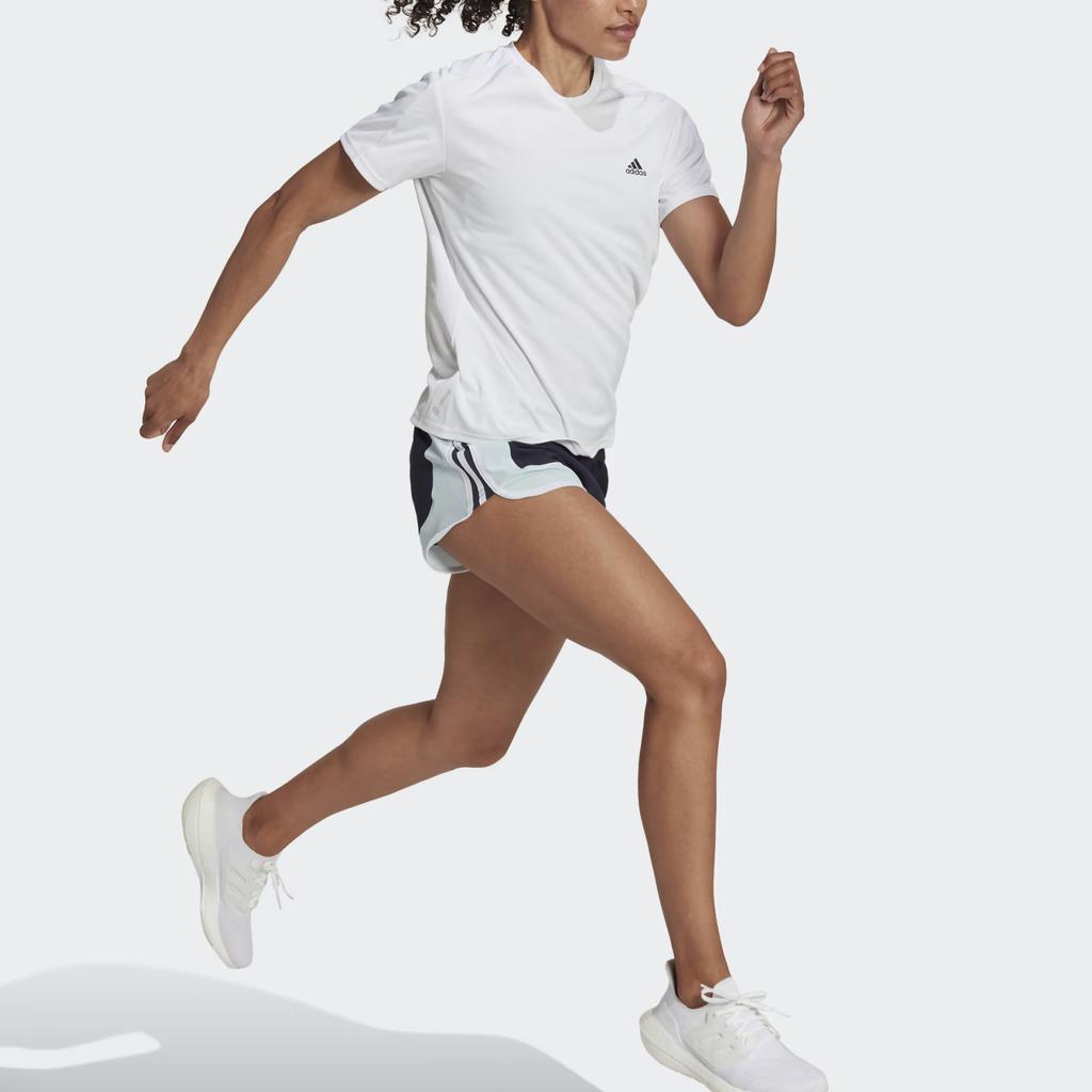 Adidas Solid Color Logo Breathable Round Neck Short Sleeve T-Shirt Women Tops White HL1454