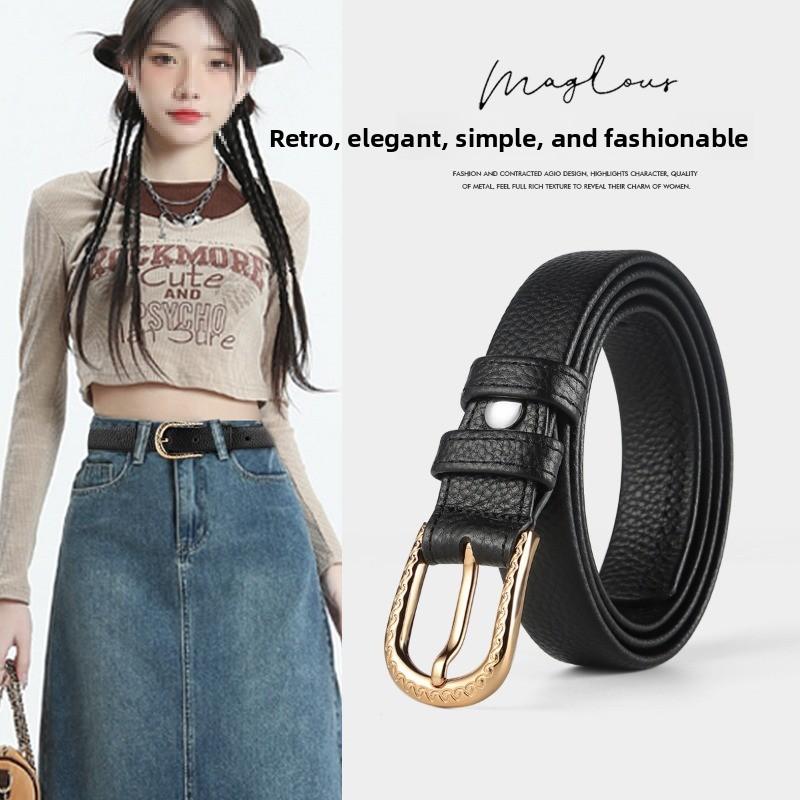 

Mary [first layer cowhide] women s genuine leather belt pin buckle belt fashioneasiest for match belt 105cm