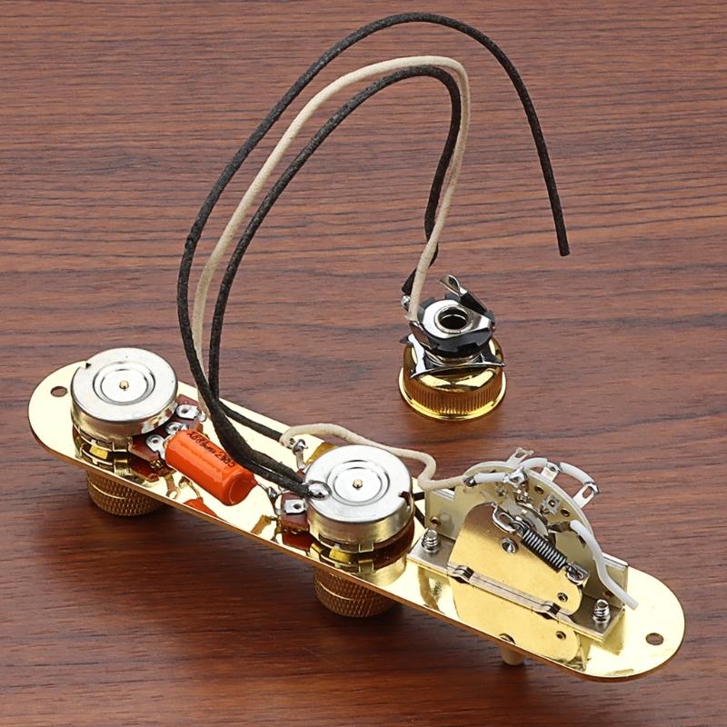 3 Way Wired Loaded Control Plate with Switch  Prewired Guitar Switch Control Plate for Electric Guitar Playing Parts