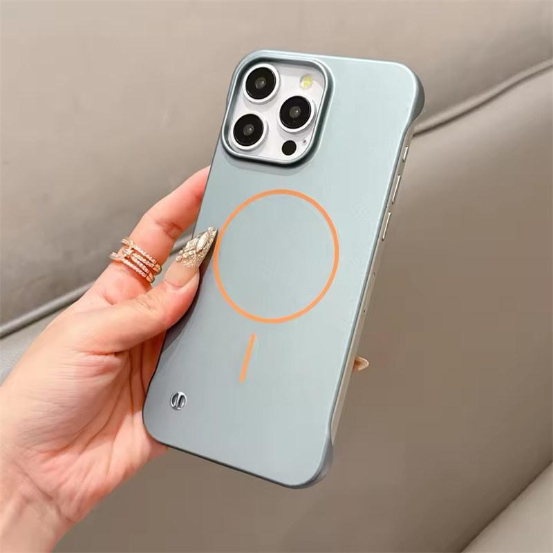 Ultradünne rahmenlose PC-Magnethülle für Magsafe-Telefone für iPhone 16 15 14 13 12 Pro Max Wärmeableitungsabdeckung für kabelloses Laden