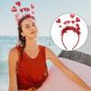 Carnivals Headband Party Hair Holder with Tinsel Heart Rose Red/ Red for Woman