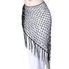 Fashion Tassel Belly Dance Hip Scarf Sequins Bohemian Waist Chain Crochet Dancer Skirt Show Costumes