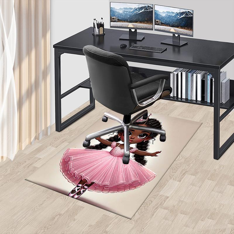 1PC Princess Ballet Anti-slip carpet, suitable for Office, bedroomand playrooms. It can also be used as a sofa footrest cover-W99