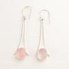 Oval Rose Quartz Stone 925 Sterling Silver Dangle Boho Hook New Earrings Jewelry EE-136-32