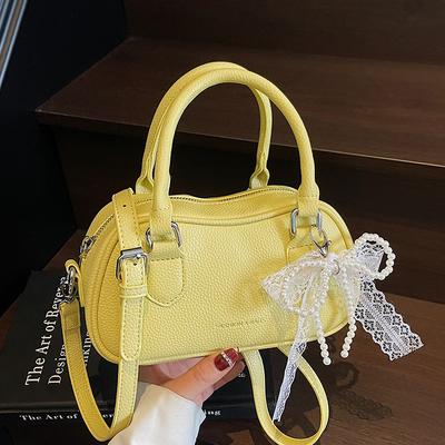 Spring New Korean Version of Simple Temperament Portable Boston Bag Women's High-end Commuting Versatile Casual Messenger Bag