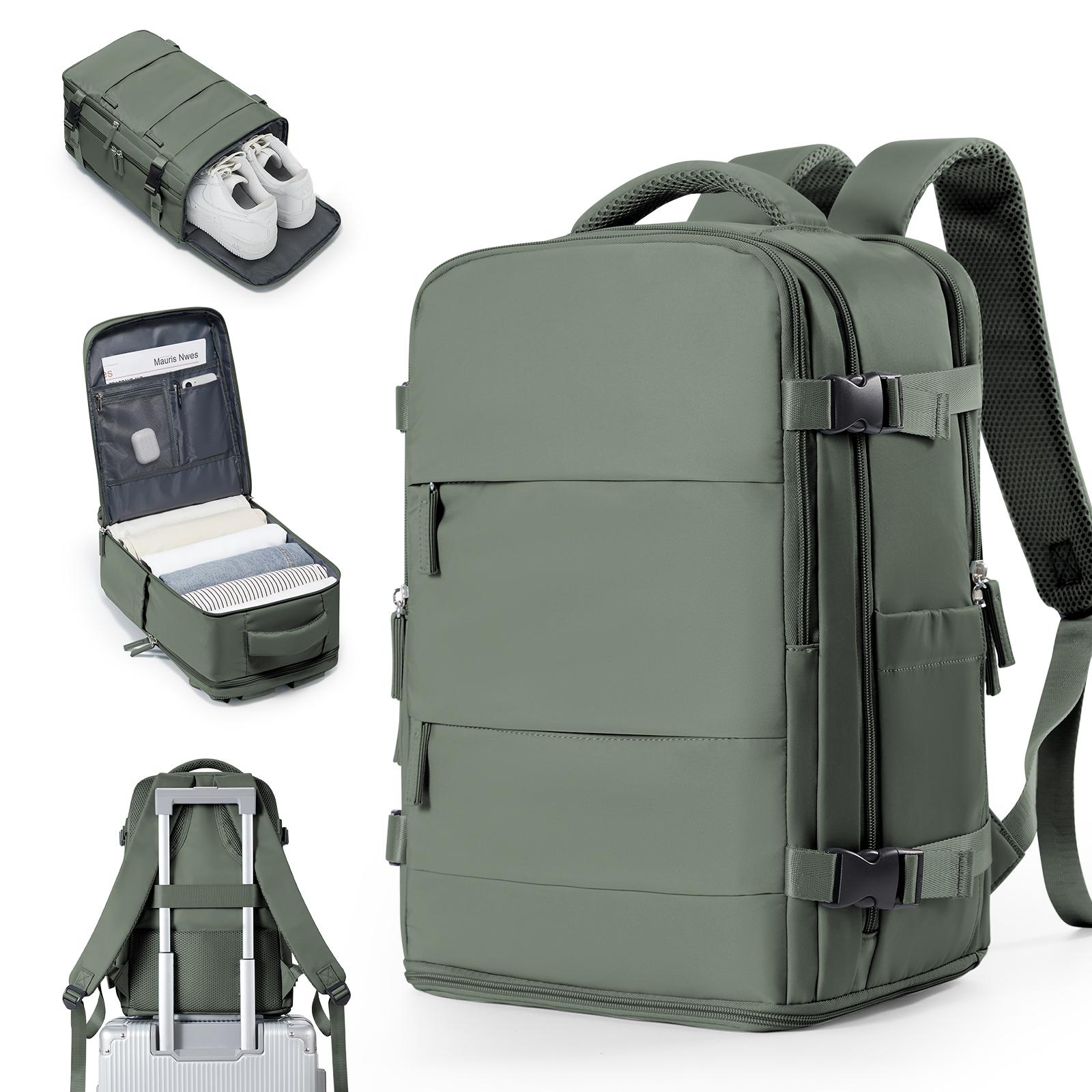 

Рюкзак для ноутбука, дорожный, для ручной клади в самолет, 40x20x25, Ryanair, женский рюкзак, повседневный дорожный рюкзак для женщин и мужчин зелёный