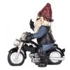 Outdoor Garden Gnome Ornament Dwarf Resin Stone Funny Elf Motorcycle Statue New
