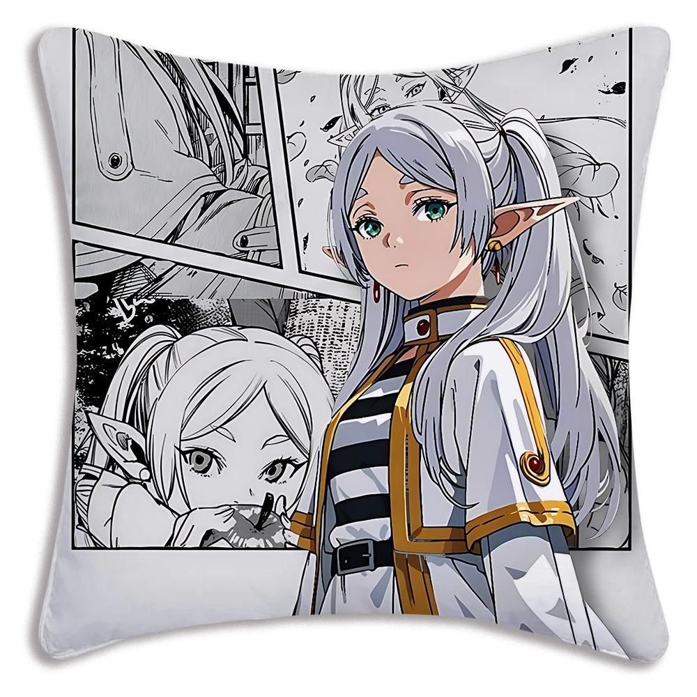 Anime C-Cowboy Bebops Pillow Covers Cartoon Sofa Decorative Home Double-sided Printing Short Plush Cute Cushion Cover