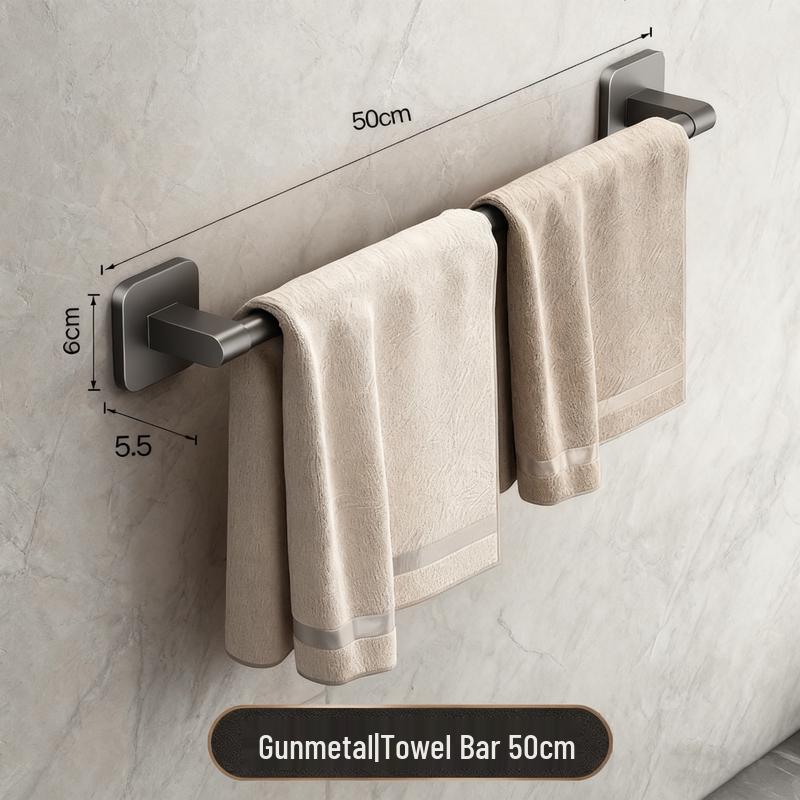 Space Aluminum Punch-Free Bathroom Towel Rack