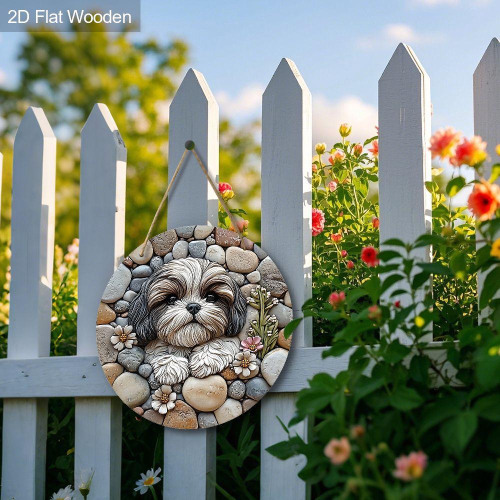 2D Flat Wooden Hanging Decorative Signs, Family Wall or Door Decoration, Garden Decoration, Housewarming Gifts for Friends