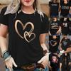 Valentine's Day Heart Crew Neck Women's Short Sleeve Top - Free Shipping