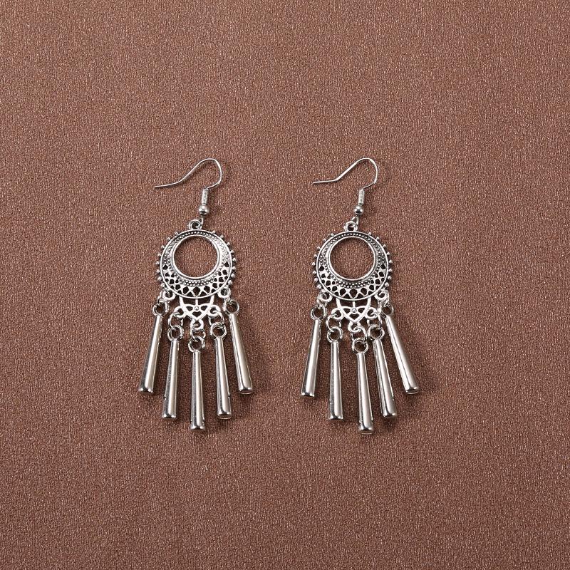 Handmade Retro Bohemian Ethnic Tassel Earrings for Women, Long Thai Style