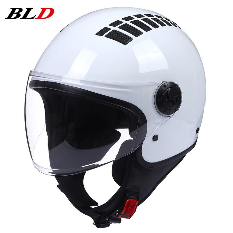 Lightweight Retro Cruiser Motorcycle Helmet Men Women Full Face DOT Approved Vintage Style