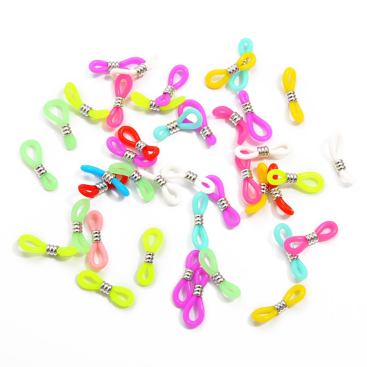 

20 шт./лот, цепочка для очков, нескользящее резиновое кольцо, концевая петля для солнцезащитных очков, соединитель, фиксатор цепочки для очков, аксессуары для очков «сделай сам»