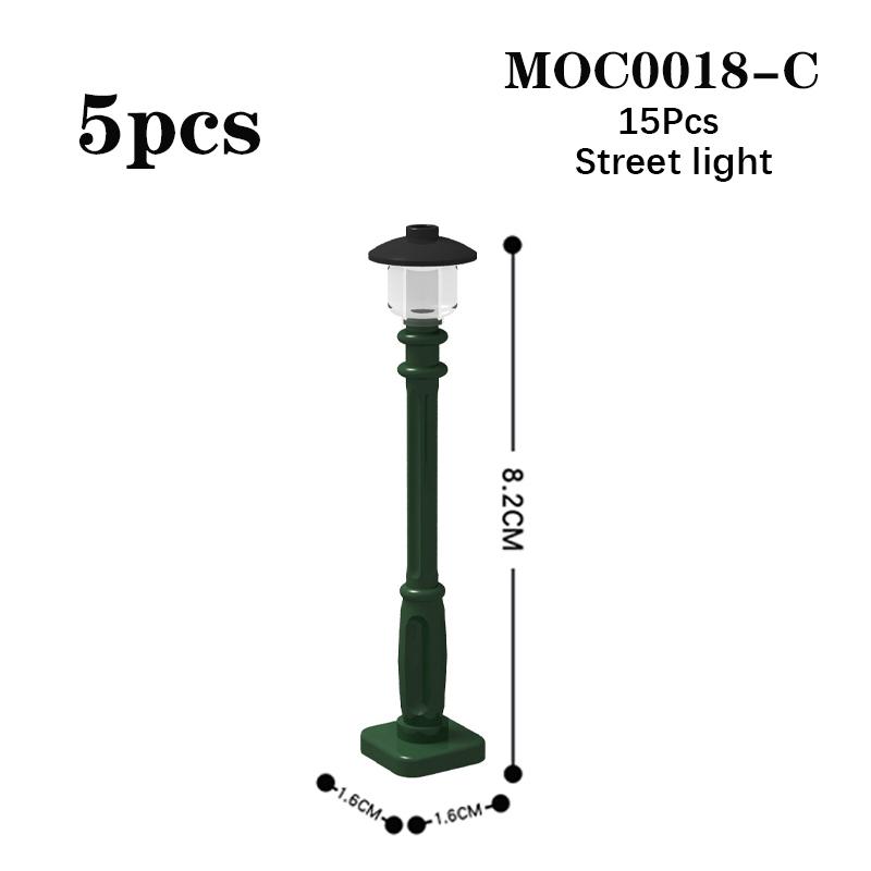 MOC City Serie Hochzeitsbogen Straßenlaterne Schlagzeug Schaukelstuhl Park Straßenansicht Bausteine Spielzeug Für Kinder Kreative Geschenke