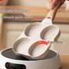 Non-Stick Deep Maifan Stone Pancake Frying Pan with Four-Hole Design for Easy Breakfast Cooking
