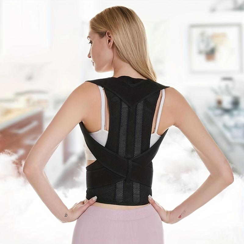 1Pcstraight Back Posture Corrector Shoulder Lumbar Brace Spine Support Belt Adjustable Corset Correction Body Improve With Plate