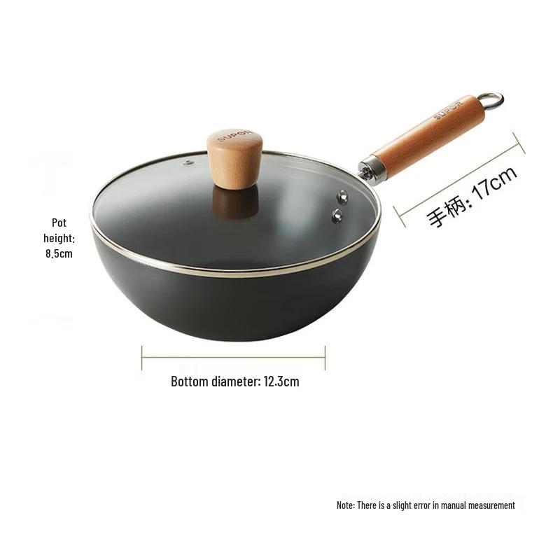 SUPOR 24cm Mini Non-stick 304 Stainless Steel Stir-Fry Wok