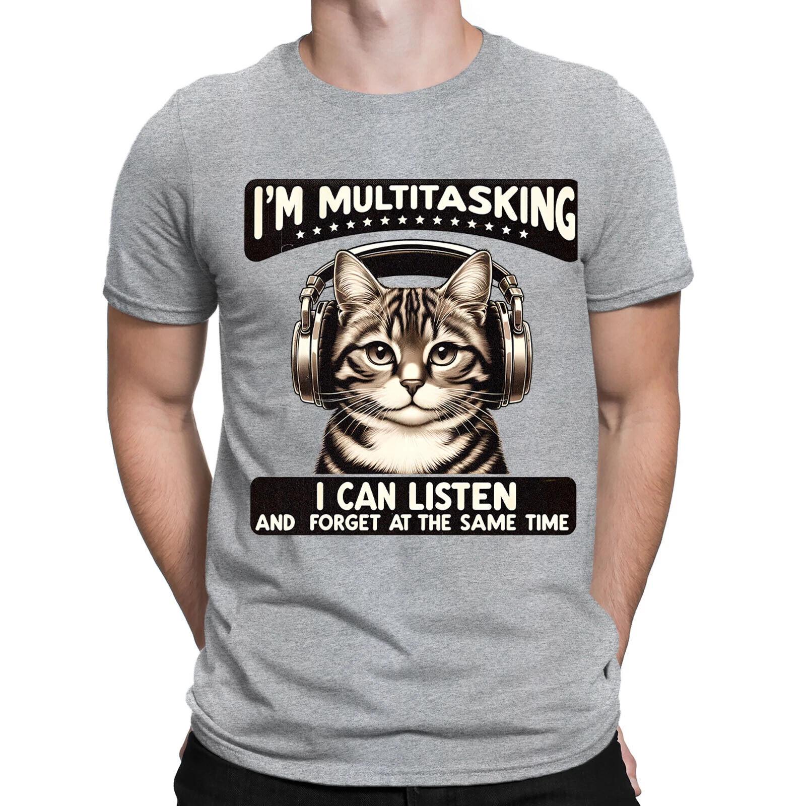 

Multitasking Cat Animal Humor Quotes Joke Funny Mens Womens T-shirts Tee Top#BAL XL