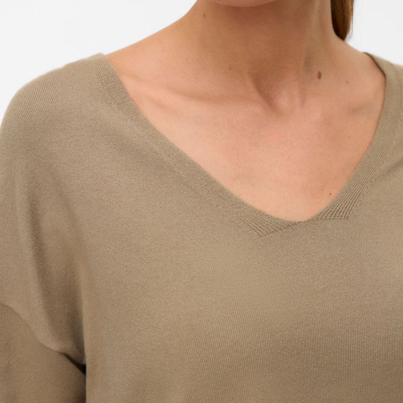 Fine Knit V-neck Sweater Breeze Mermaid Woman VERO MODA