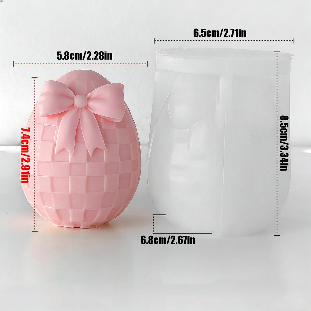 DIY Easter Egg Mold Silicone Bow Egg Aromatherapy Candle Mould Holiday Ornament Molds For Aromatherapy Gypsum Craft Home