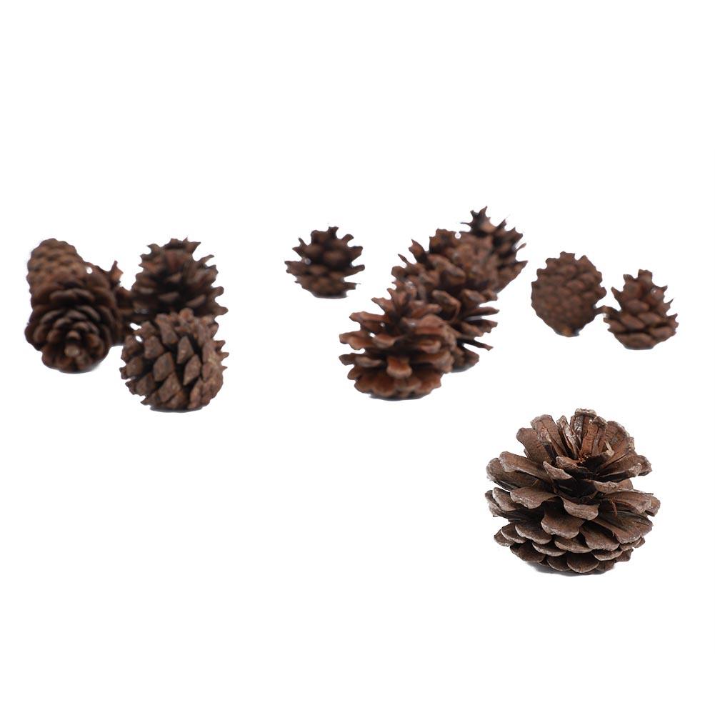 16 szt. Naturalne szyszki sosnowe Ozdoba Wisząca dekoracja świąteczna