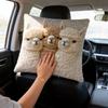 Animal Plush Throw Pillow Cover With Soft Faux Fur For Sofa Decor