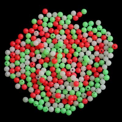 100 pièces/sac 4/5/6/8mm Plastique Marin Lumineux Bouchons Lumière Boules Lumineuses Flotteurs de Pêche Perles