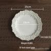 Piatto in Ceramica con Pizzo Francese Vintage - Dessert, Pasta, Insalata, Colazione o Piatto Occidentale