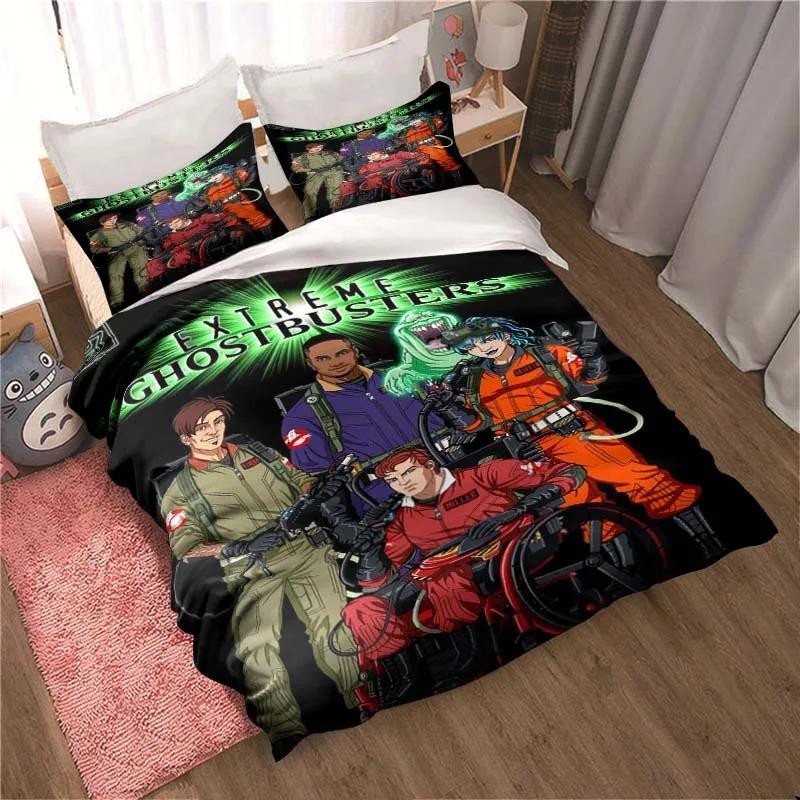 Cartoon Ghostbusters Duvet Cover Pillowcase Bedding Set Adult Boys Girls Bedroom Decoration Children Gift Single Double Size