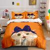 Cute Cat Decor Set Illustration Bedding Set With 1 Duvet Cover 2 Pillowcases Single Double King Queen, Gift