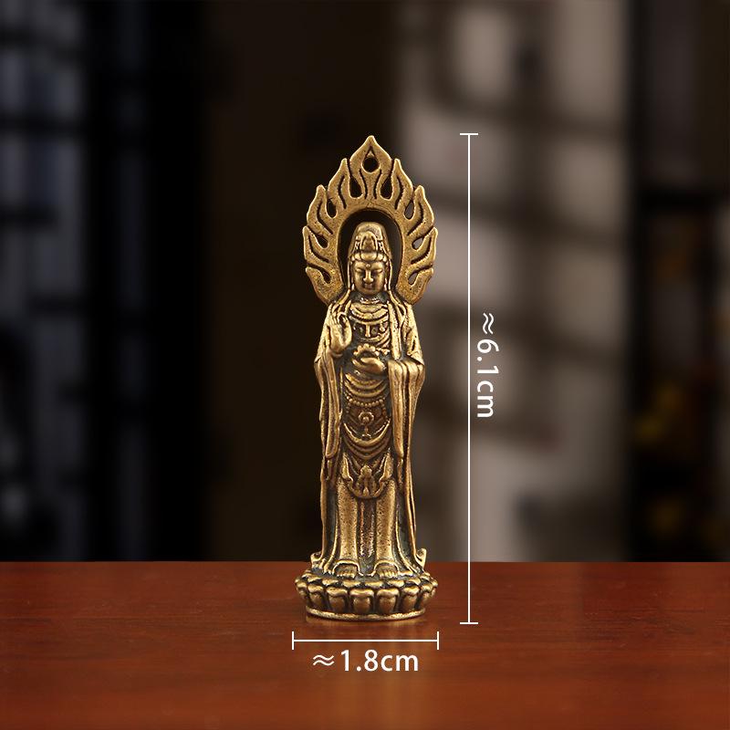 

Pure Copper Guanyin Bodhisattva Ornament for Home and Living Room
