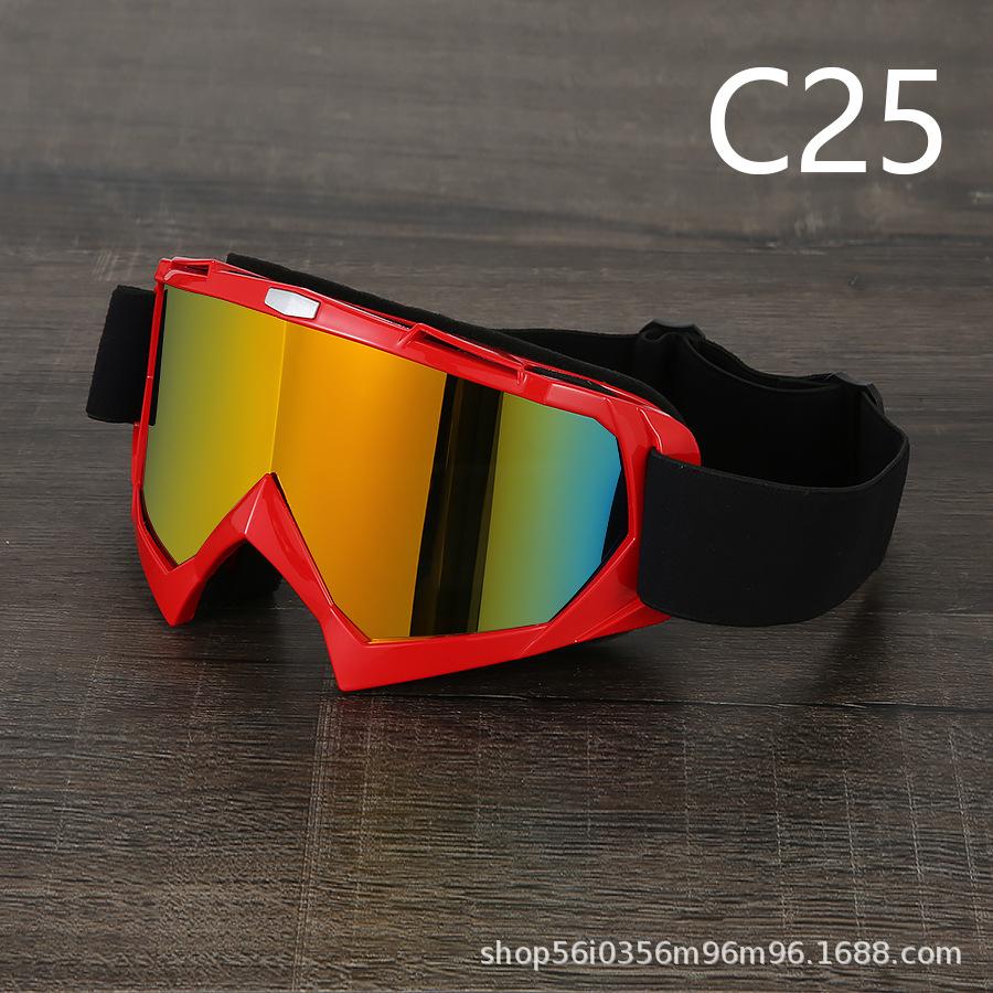 Painted Off-road Motorcycle Goggles, Retro Harley, Locomotive Outdoor Sports Riding Goggles, Ski Eyes