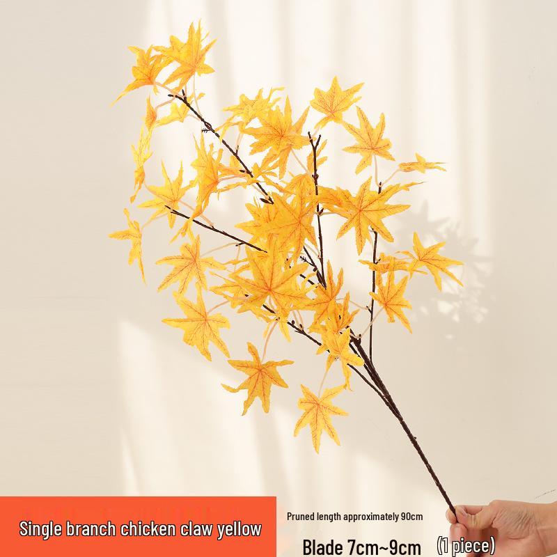 Artificial Red Maple Leaves for Indoor/Outdoor Decor and Landscaping