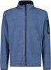 Men's Jacket CMP Fleece Jacquard-Knit-Tech Jacket (38H2237) Men's Fleece Jacquard-Knit-Tech with Diamond Pattern Bluestone/b. Blue