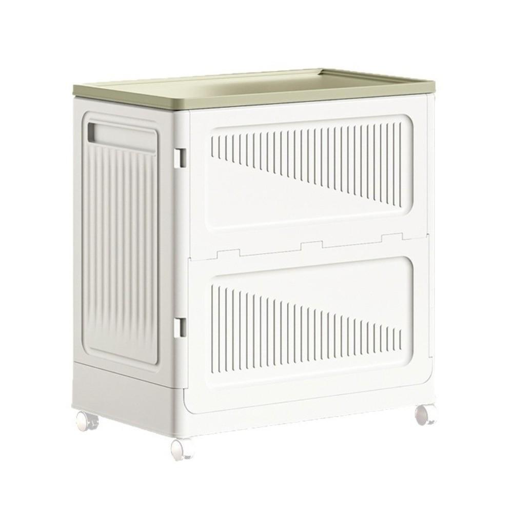 Large Capacity Foldable Storage Box Flip Cover Multipurpose Clothes Storage Basket with Wheels Space Saving