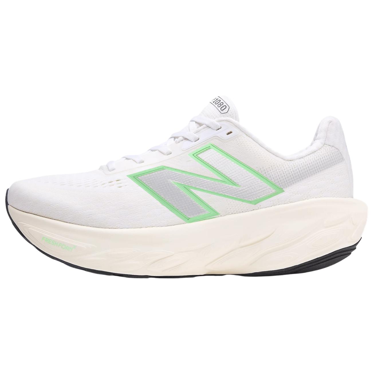 

New Balance NB Fresh Foam X 1080v14 Износостойкие Дышащие Кроссовки с Низким Верхом для Бега Мужские Белые Кроссовки M108014E 41.5 белый