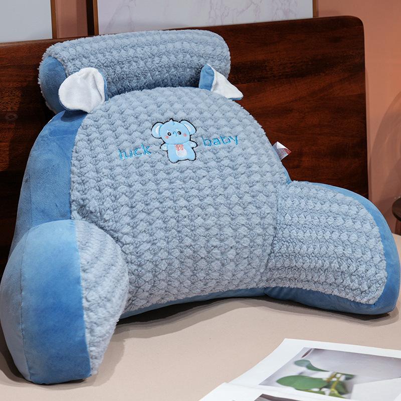 Bedside Waist Cushion Dinosaur Tafu Velvet Soft Bag Backrest Bedroom Bed Sofa Reading Pillow Pillow