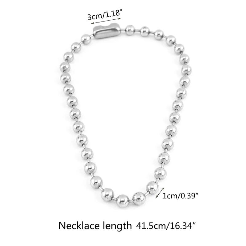 Hip-hop Metal Ball Bead Aesthetic Necklace Fashion Simple Clavicle Chain Women
