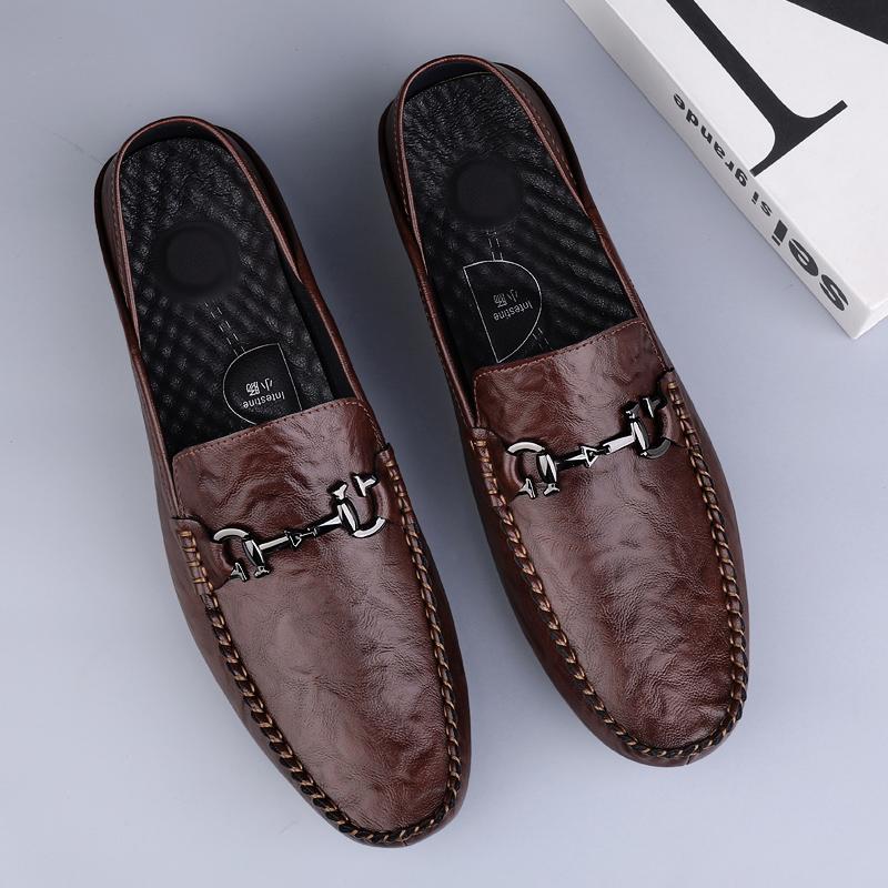 Mode Mode Echtes Leder Herren Freizeitschuhe Luxus Formelle Herren Slipper Business Mokassins Italienische Atmungsaktive Slipper Herren Bootsschuhe