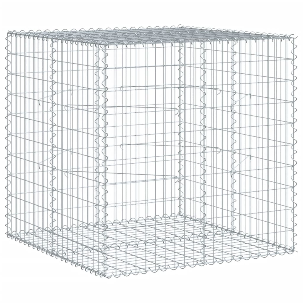 Gabion with Lid 100x100x100 Cm Galvanized Iron