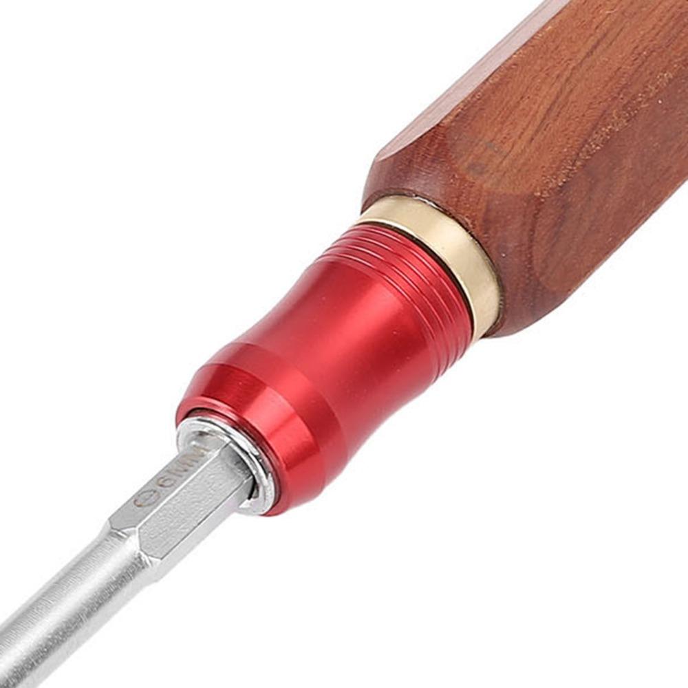 Magnetic Screwdriver Handle Wooden Ergonomic Handle Anti-Slip Bit Holder  For Home Use
