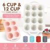 12-Cavity Baking Molds High Temperature Resistant Easy Release Molds Pastry Making
