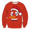 Supply 3D Digital Printing, Christmas Crew Neck Sweater Pullover Fake Two-piece Tie Sweater