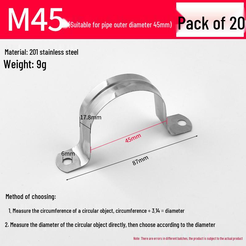 Stainless Steel U-Bolt Pipe & Hose Saddle Clamp
